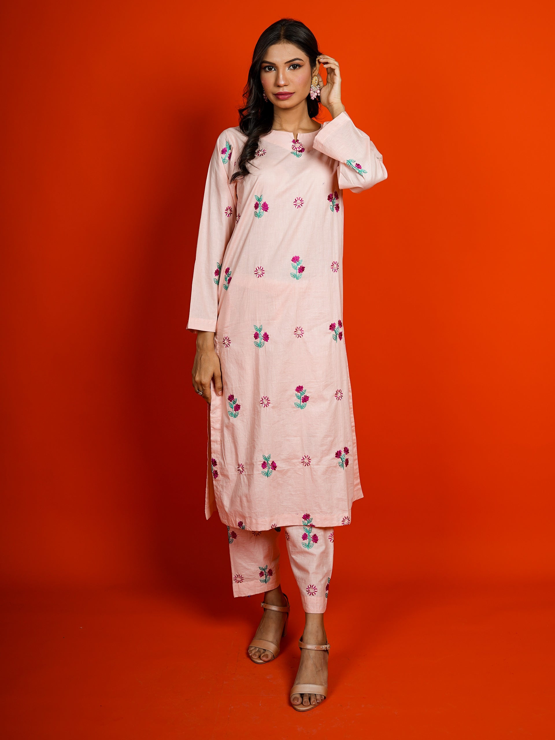 Light Pink Embroidered 2 pc - 54956