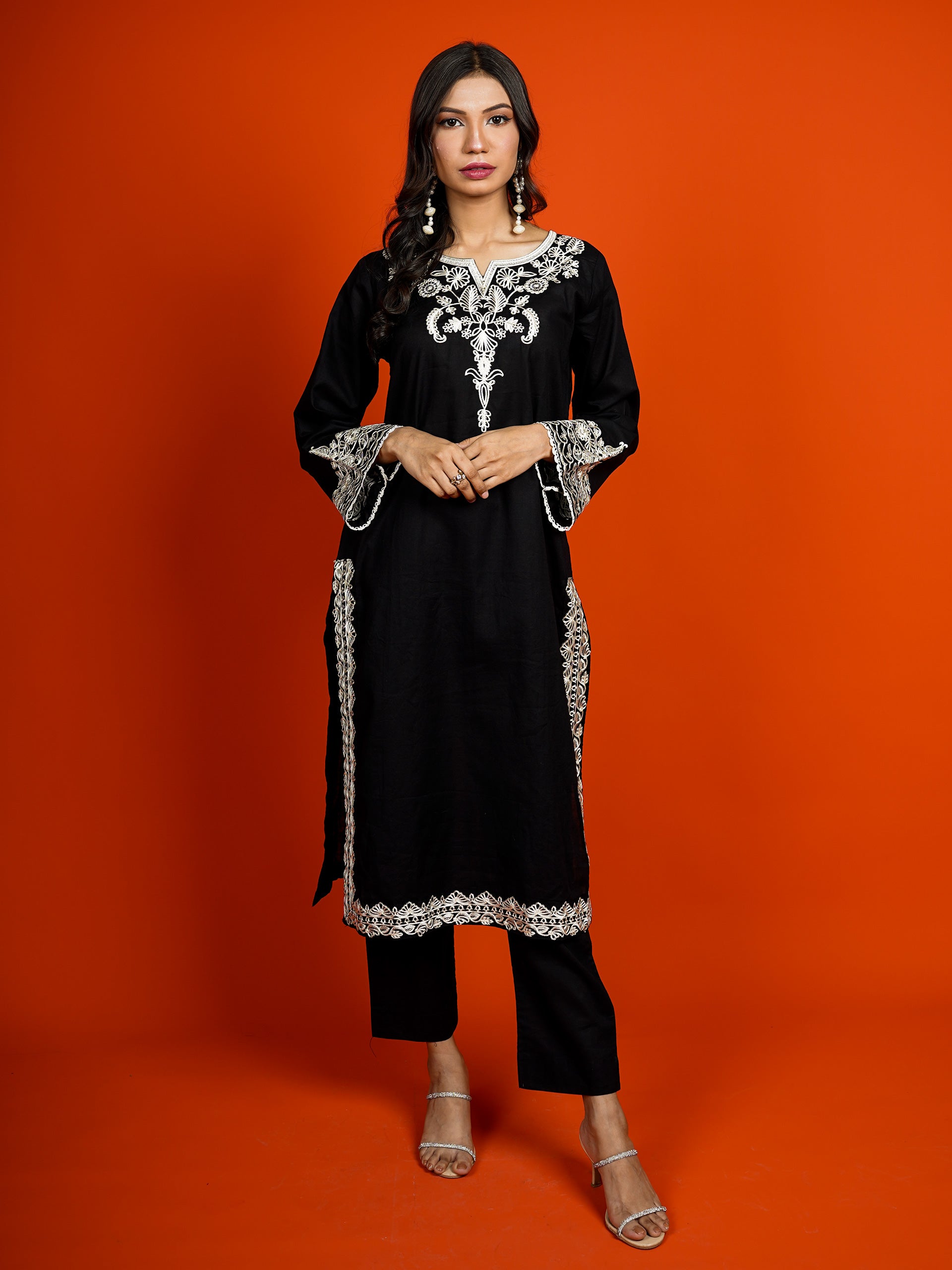 Black Embroidered 2 pc - 54958