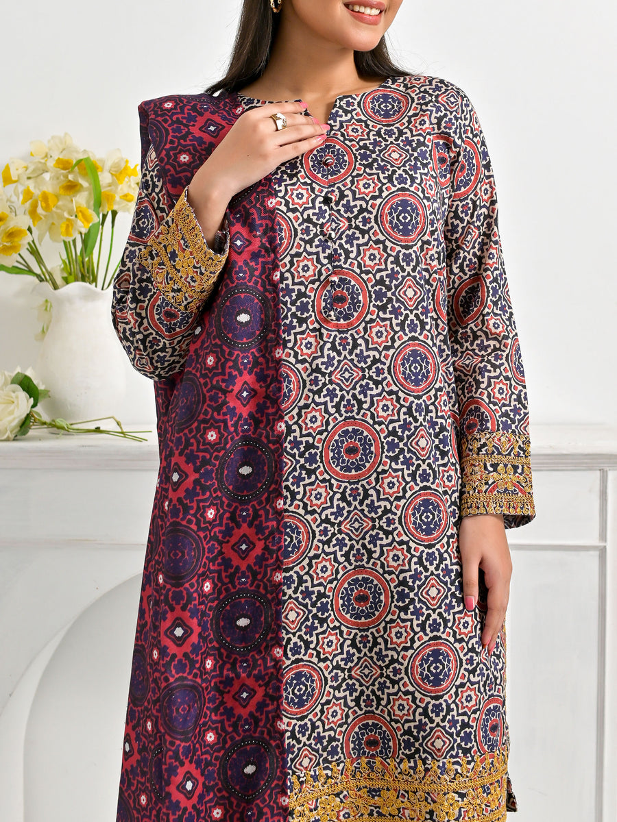 Black Printed 2 pc - 50138