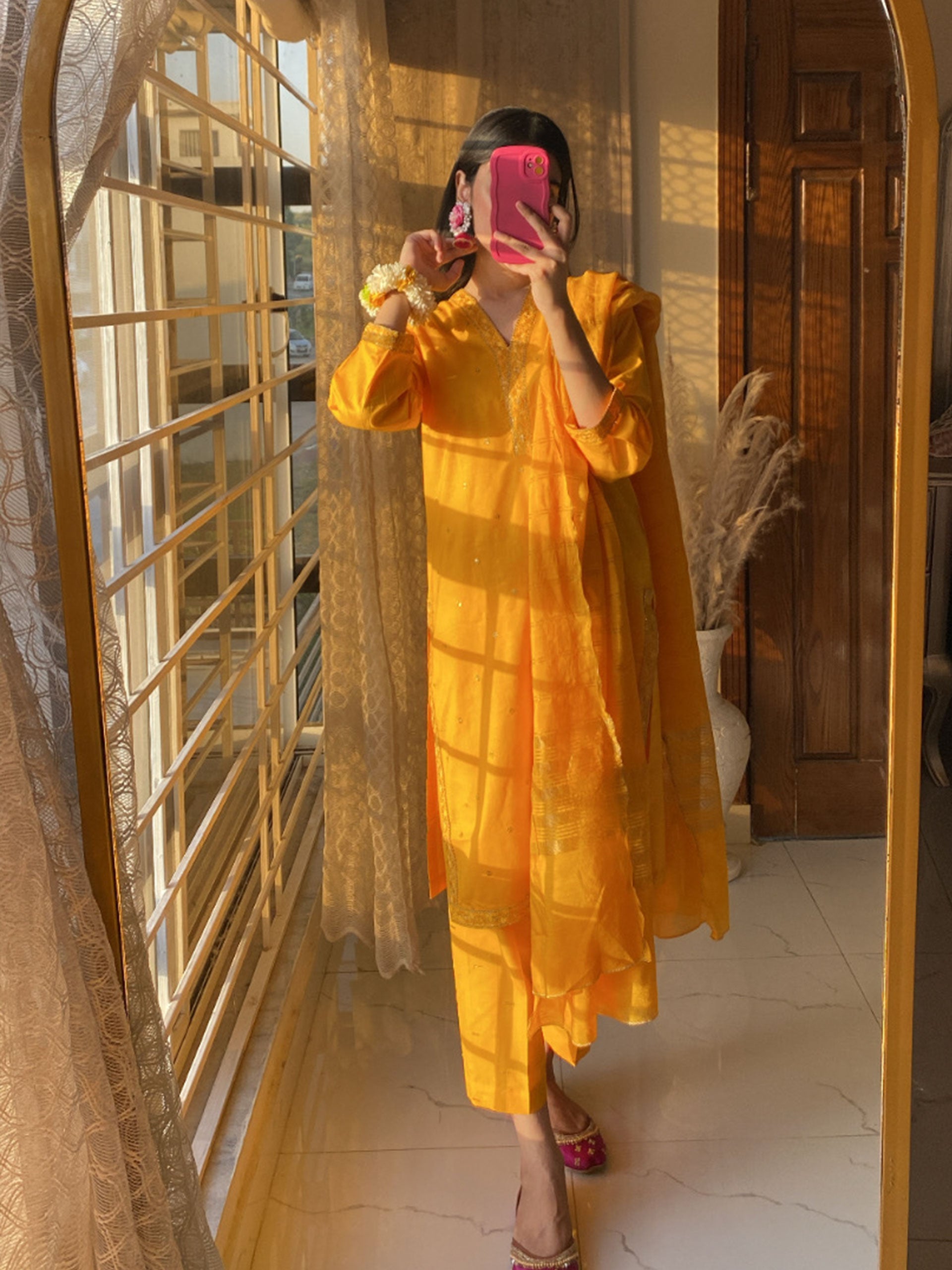 Yellow Embroidered 3 pc - 54962