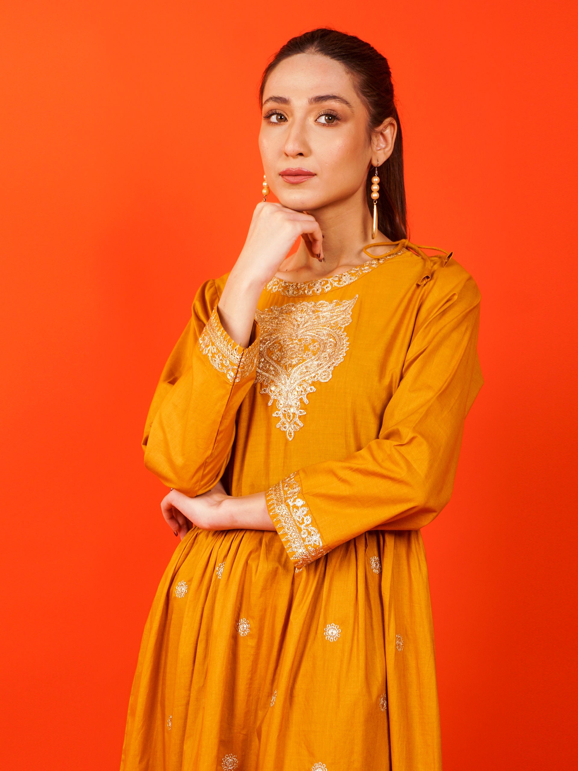 Yellow Embroidered 2 pc - 54924