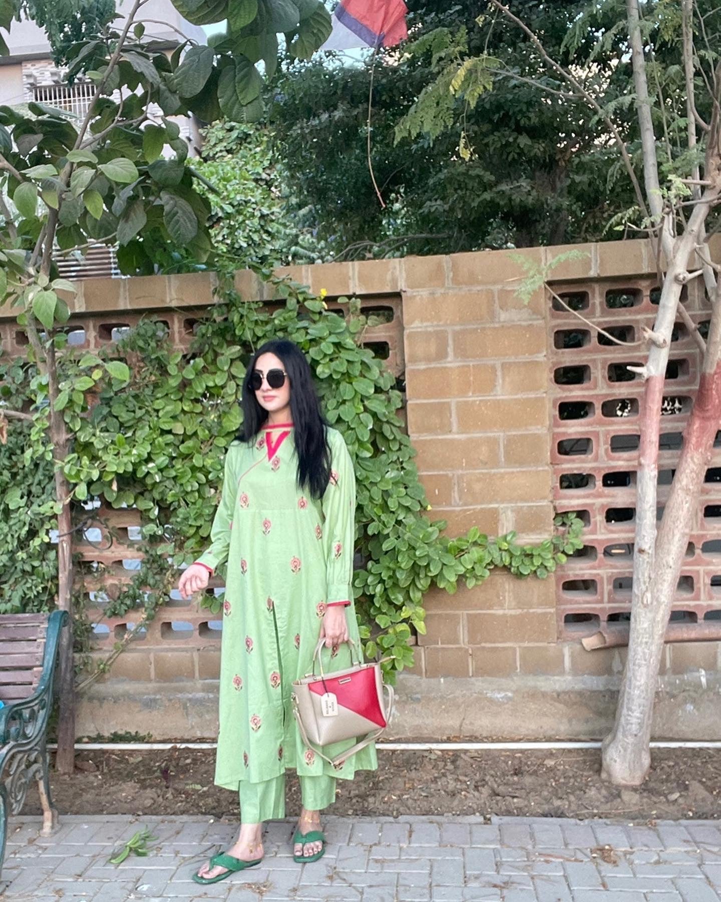 Green Printed 2 pc - 54708