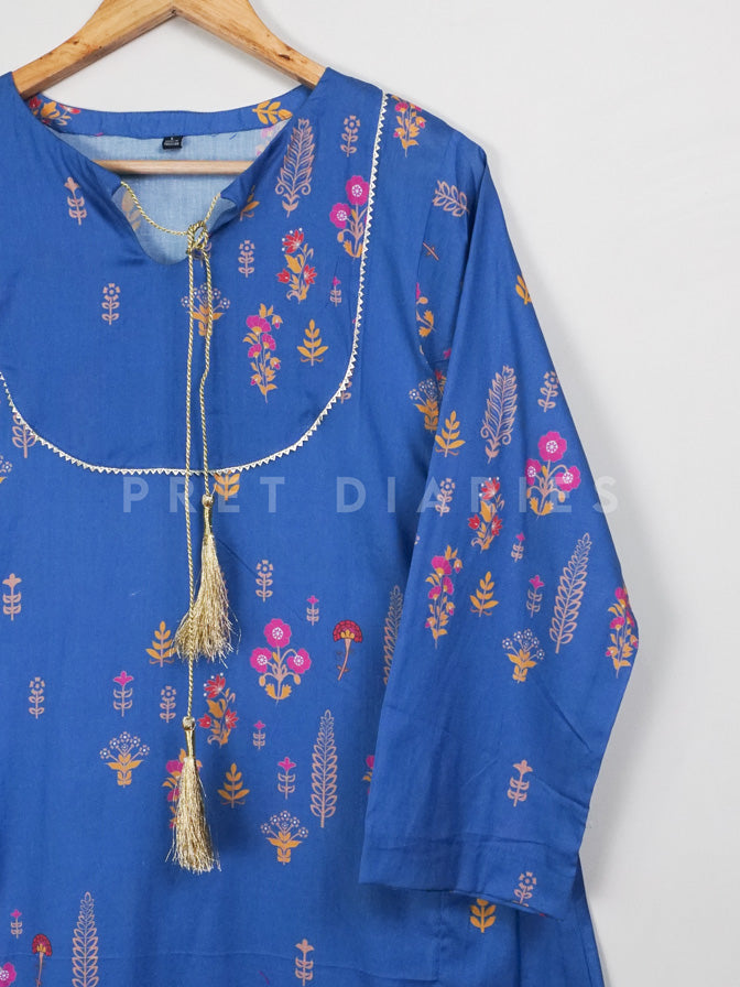 Blue Digital Printed Frock - 54371