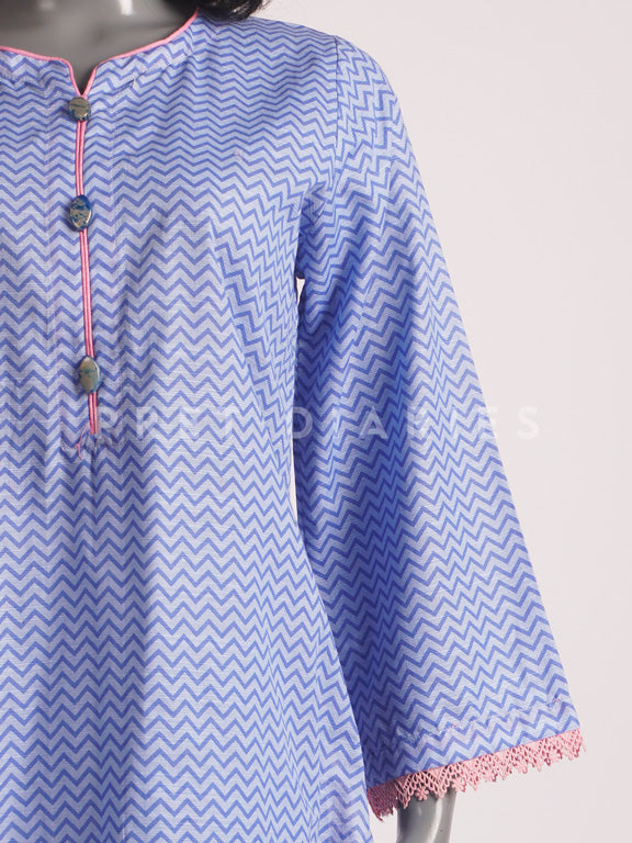 Blue Khaddar Kurta - 54446