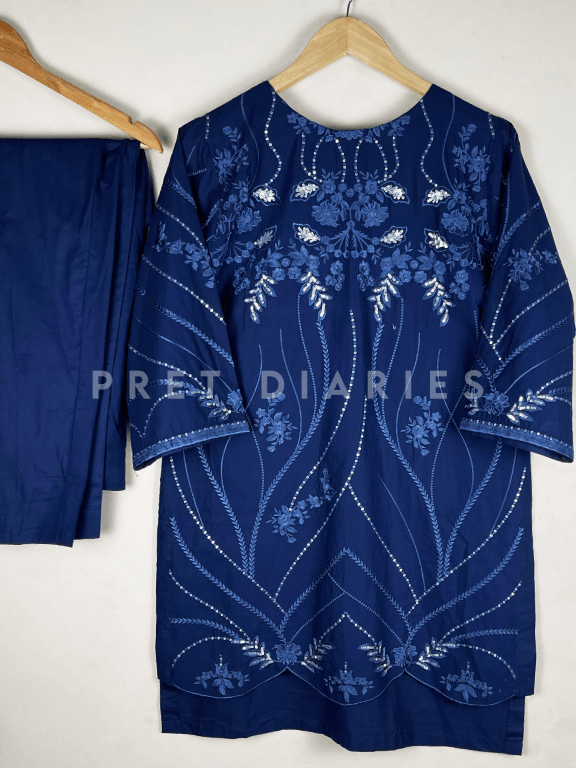 Blue Embroidered 2 pc - 54217