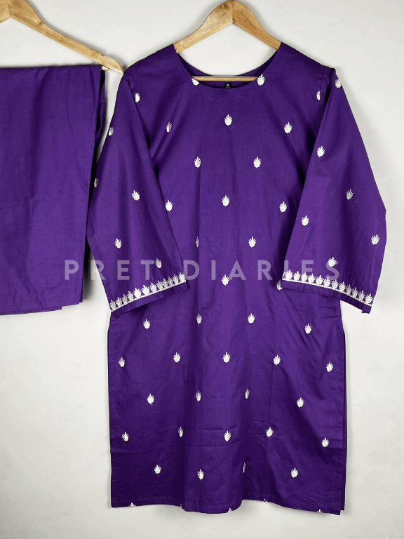 Purple Embroidered 2 pc - 54215