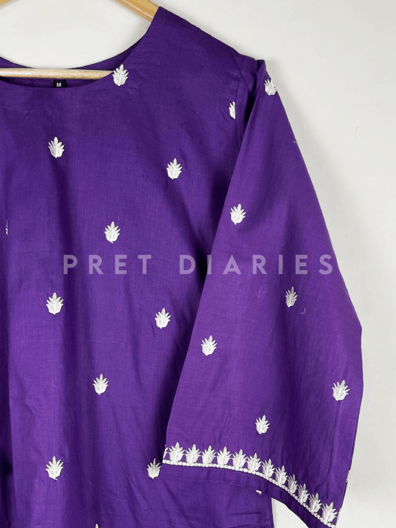 Purple Embroidered 2 pc - 54215