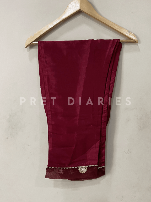 Maroon Embroidered 3 pc  - 54229