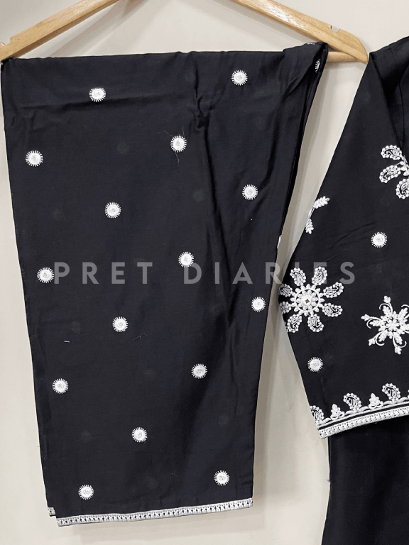 Black Embroidered 2 pc  - 54228