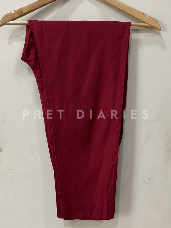 Maroon Printed 3 pc  - 54225