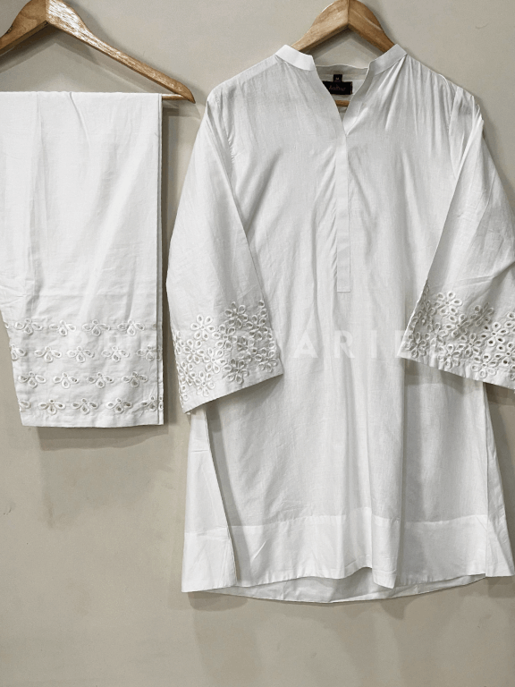 White Embroidered 2 pc - 54224