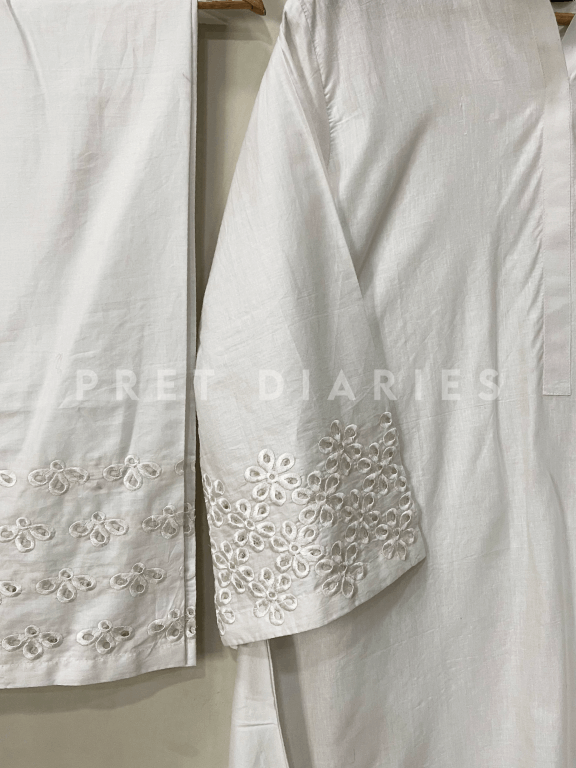White Embroidered 2 pc - 54224