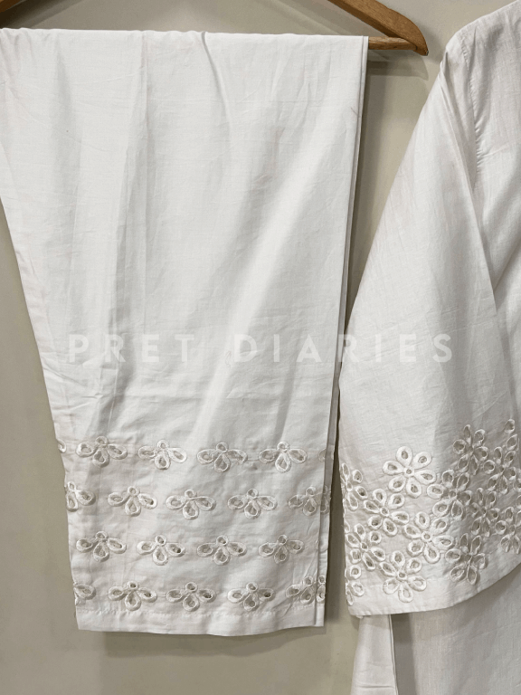 White Embroidered 2 pc - 54224