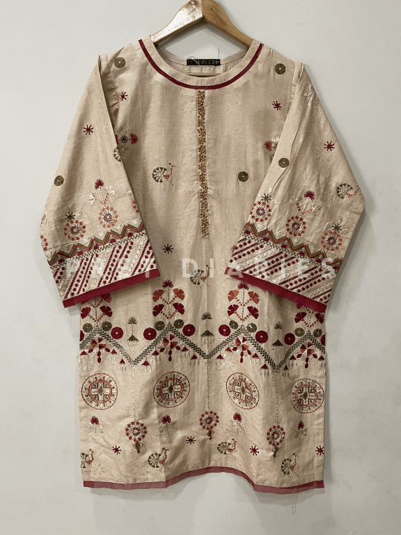 Skin Embroidered Kurta - 54251