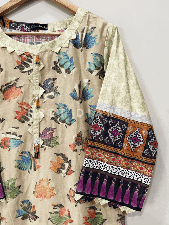 Skin Embroidered Kurta - 54243