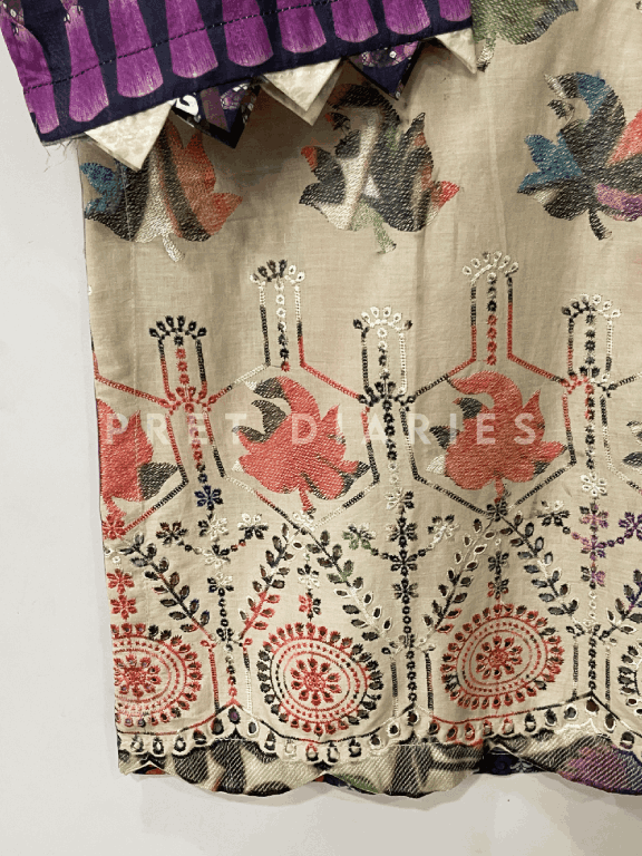 Skin Embroidered Kurta - 54243