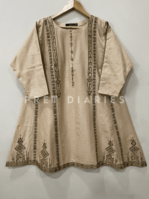 Skin Embroidered Frock - 54242