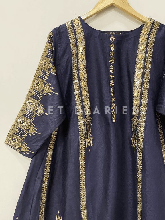 Navy Embroidered Frock - 54242