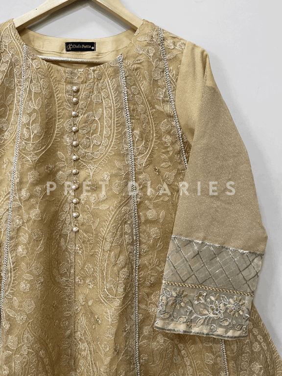 Skin Embroidered Frock - 54241