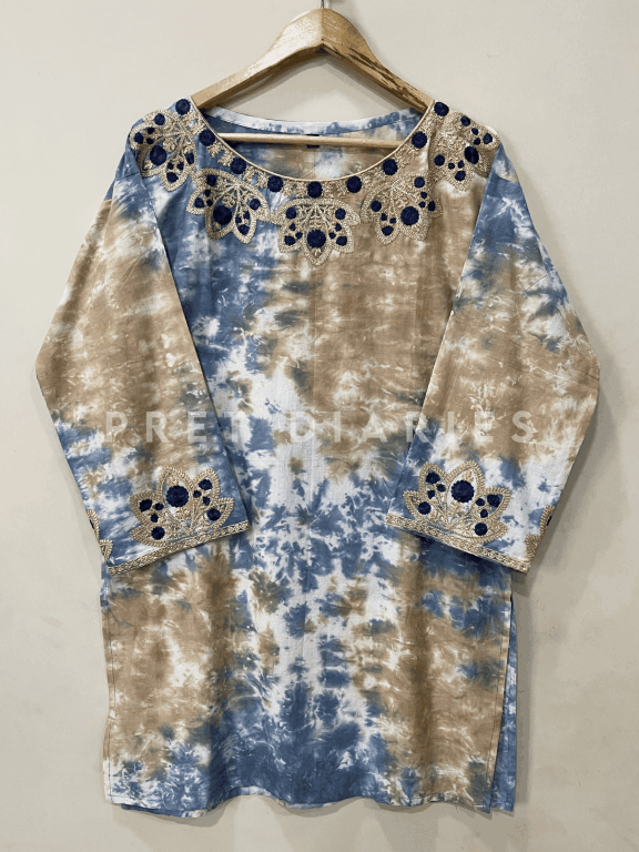 Blue Tye and Dye Kurta - 54237