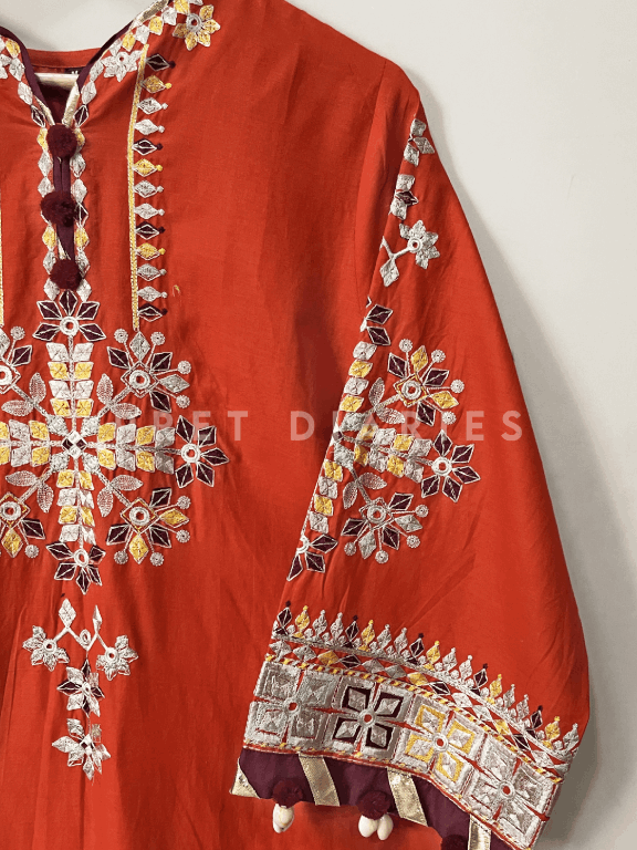 Rust Embroidered 2 pc - 54257