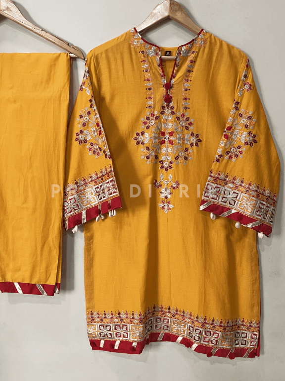 Yellow Embroidered 2 pc - 54254