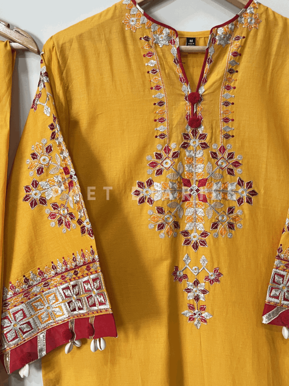 Yellow Embroidered 2 pc - 54254