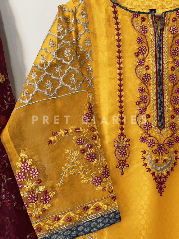 Yellow Organza 2 pc - 54259