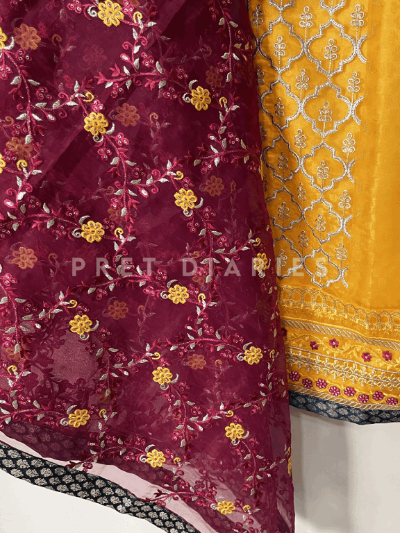 Yellow Organza 2 pc - 54259