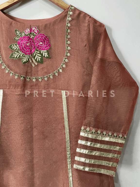 Brown Embroidered 2 pc - 54252