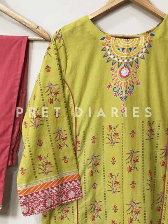 Green Printed 2 pc - 54275