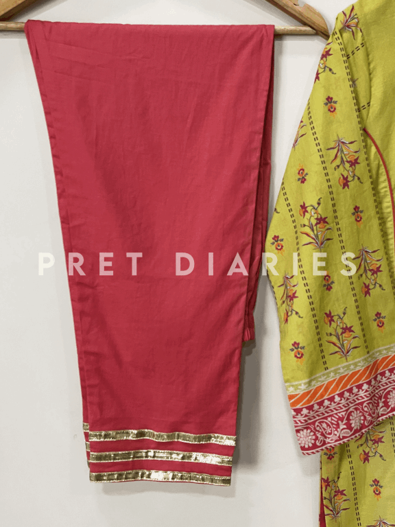 Green Printed 2 pc - 54275