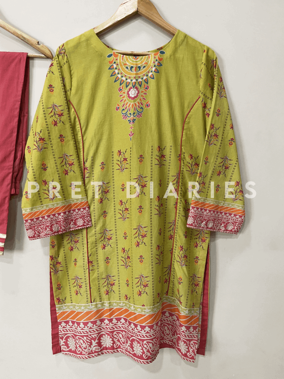 Green Printed 2 pc - 54275