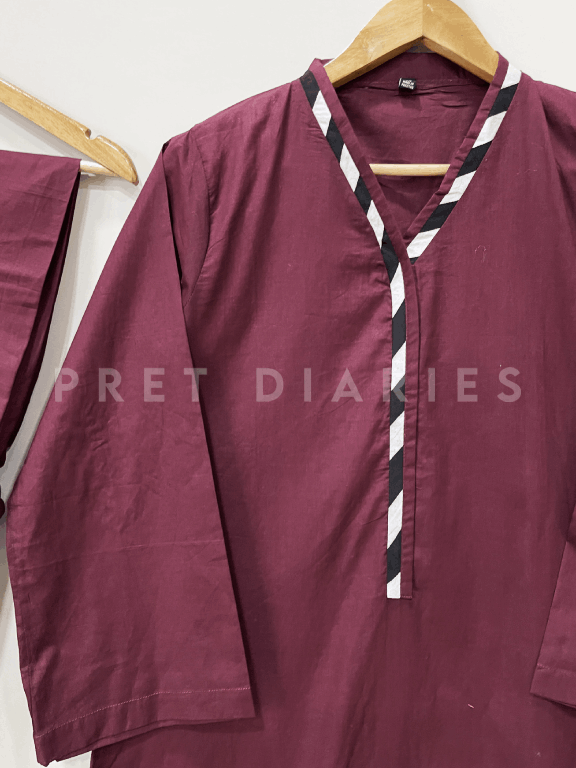 Maroon Embroidered 2 pc - 54292