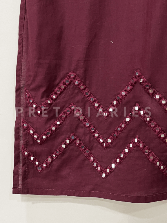 Maroon Embroidered 2 pc - 54292