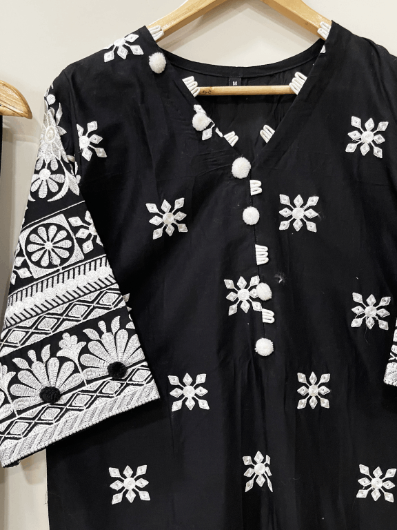 Black Embroidered 2 pc - 54288