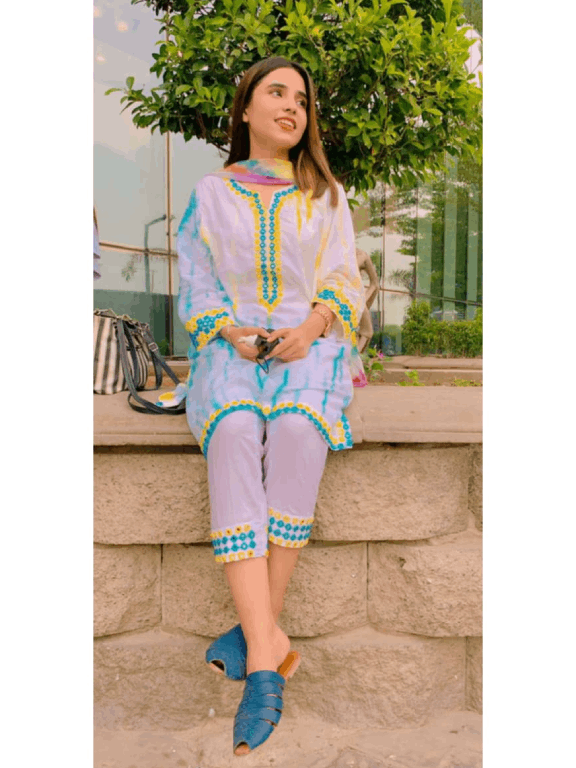 White Tye and Dye 3 pc - 54169