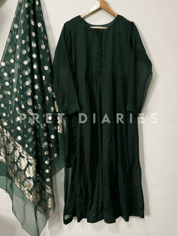 Green Georgette 3 pc - 54295