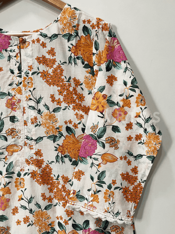 White Digital Printed 3 pc - 54313
