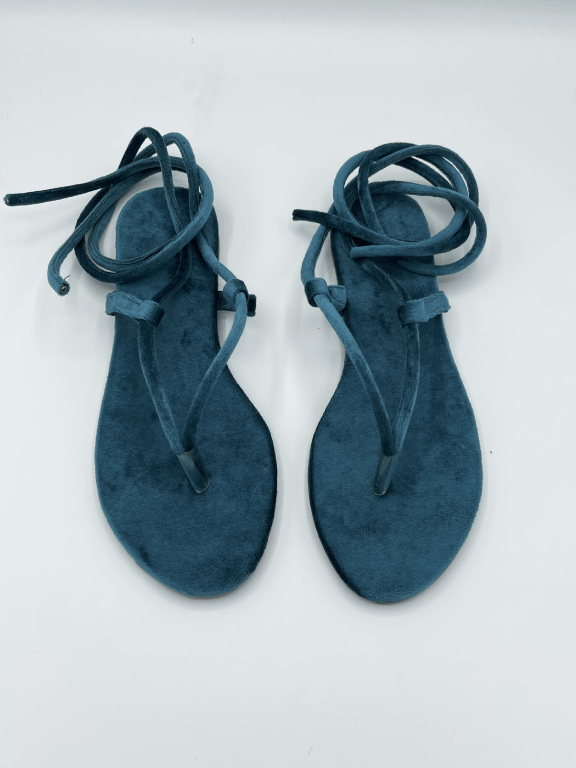 Green Velvet Sandals - FTW27