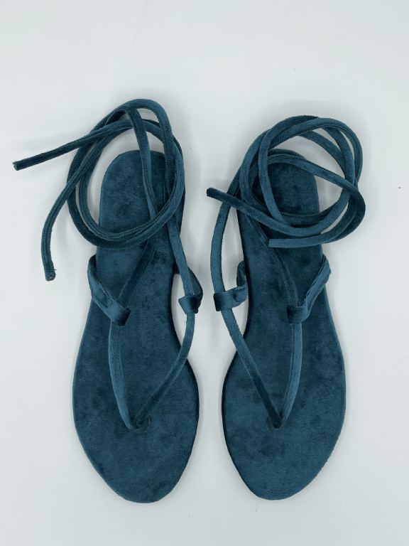 Green Velvet Sandals - FTW27