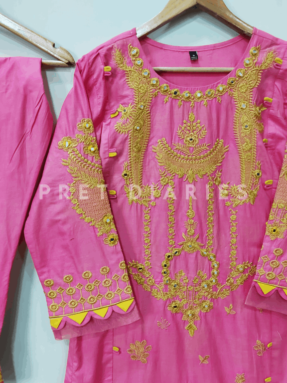 Pink Embroidered 2 pc - 54324