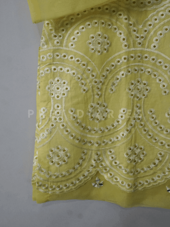 Lemon Embroidered Kurta - 54333