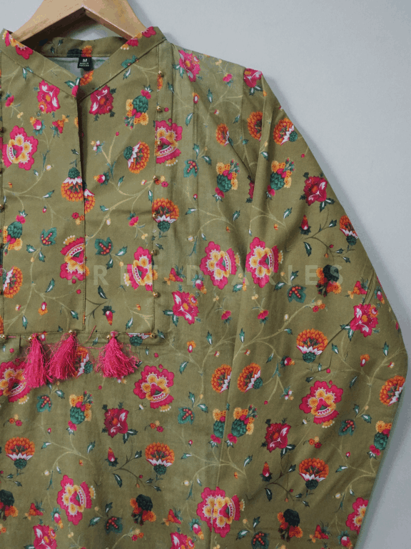 Green Digital Printed Kurta - 54332