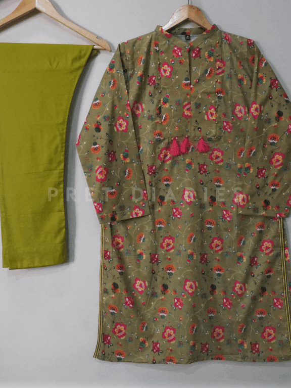 Green Digital Printed 2 pc - 54331