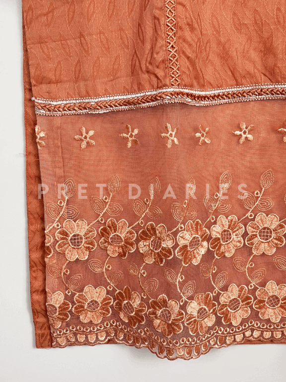 Rust Embroidered 2 pc  - 54191