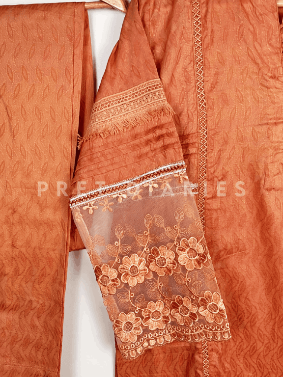 Rust Embroidered 2 pc  - 54191