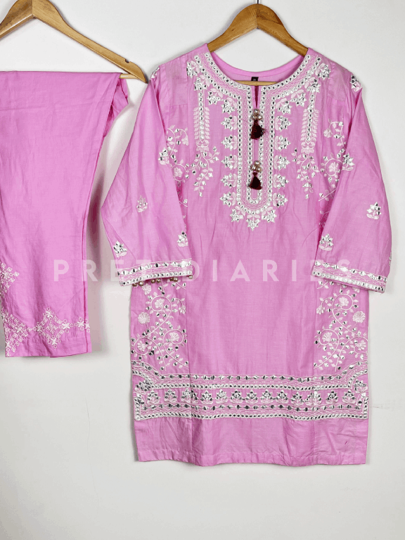 Pink Embroidered 2 pc  - 54189