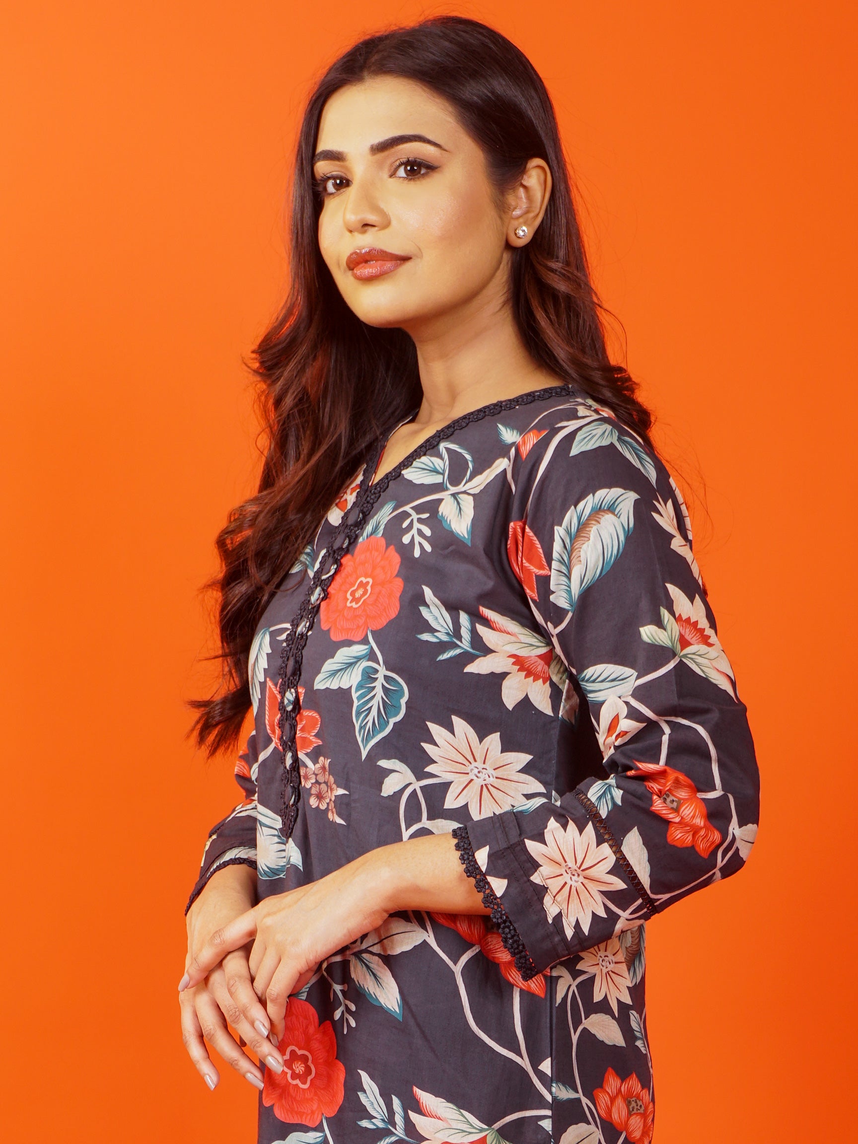 Black Digital Printed 2 pc - 54892