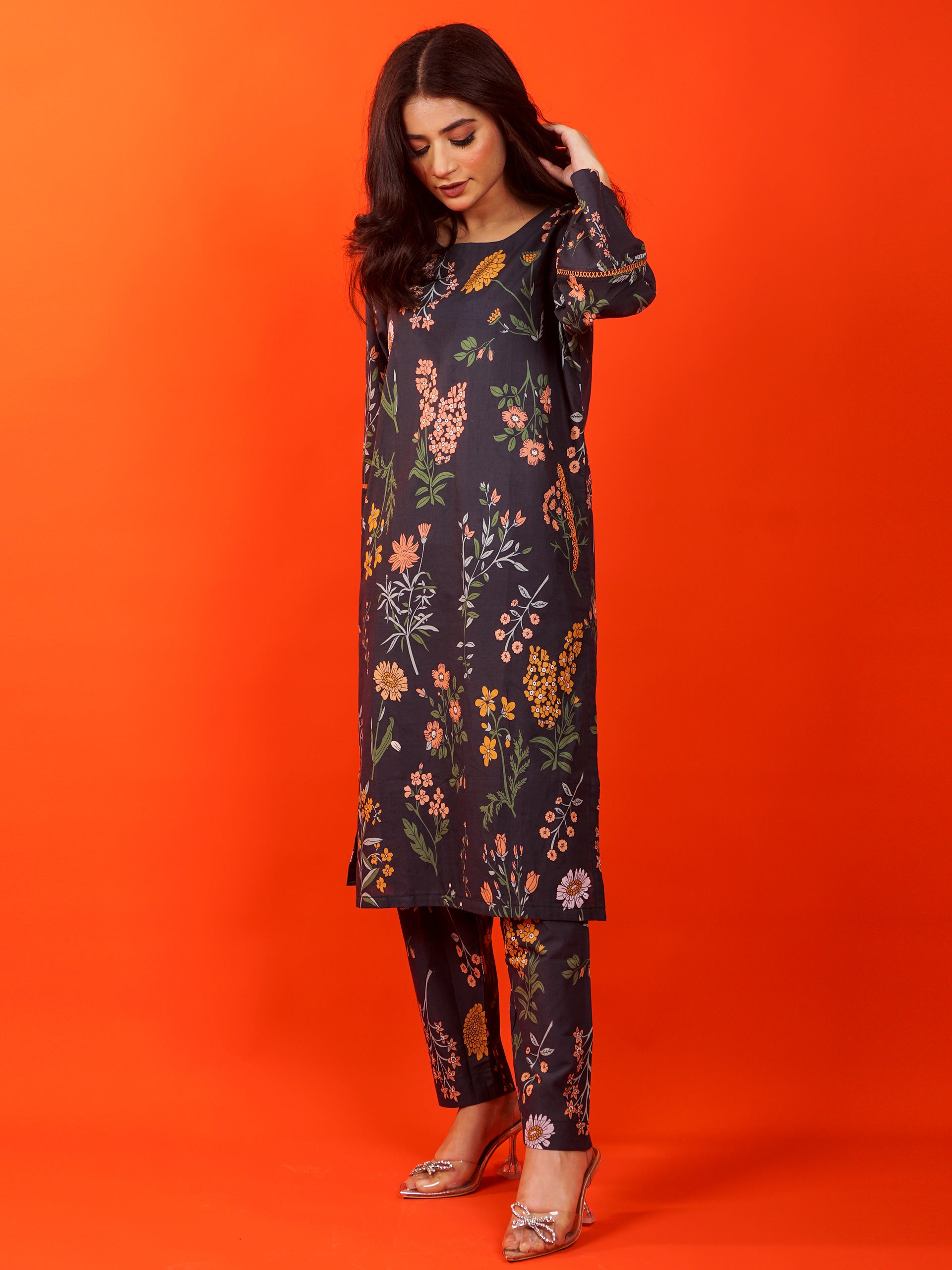 Black Digital Printed 2 pc - 54902